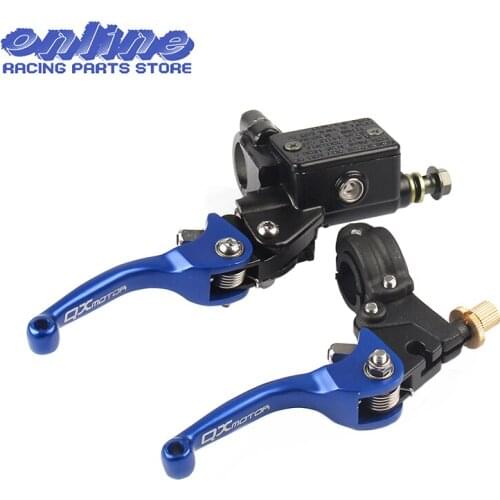 QXMOTOR Logo CNC folding brake lever clutch Lever with front pump Fit Most CRF KLX YZF RMZ Motorcycle Dirt Pit Bike Motorcross