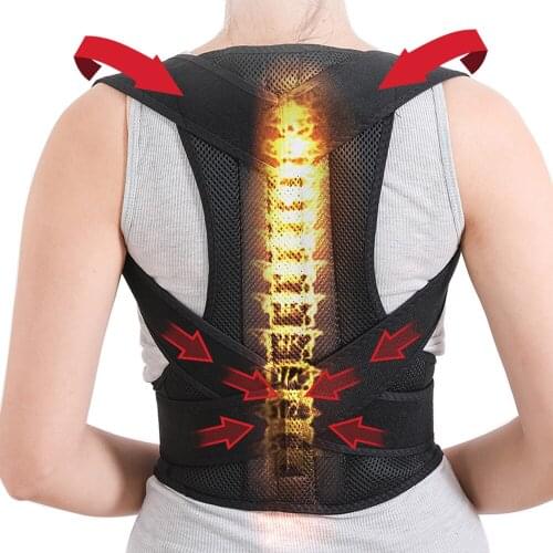 Adjustable Posture Corrector Back Support Shoulder Lumbar Brace Support Back Belt for Men Women Prevent Slouching Pain Relief