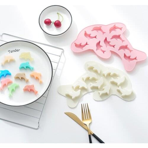 Cute Dolphin Shape Silicone Mold for DIY Chocolate Candy Pastry Dessert Decoration Fondant Mould Kitchenware Baking Tool