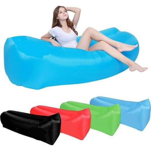 Light Sleeping Bag Waterproof Inflatable Bag Lazy Sofa Camping Sleeping Bags Air Bed Adult Beach Lounge Chair Fast Folding
