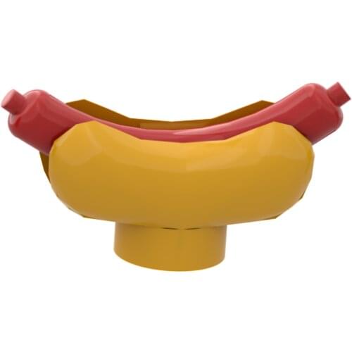 22PCS Hotdog Sausage Building Blocks Compatible Major Brand Kids Toys 25386&33078 Early LearningMOC Education Gifts