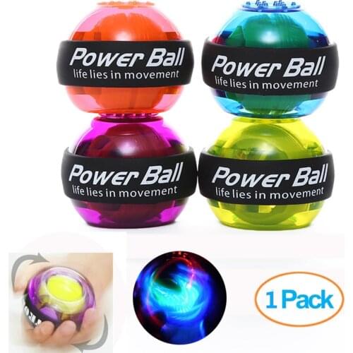 LED Wrist Trainer Ball Gyroscope Power Ball Forearm Force Strength Exercise Ball Training Sports Fitness Home Gym Equipment