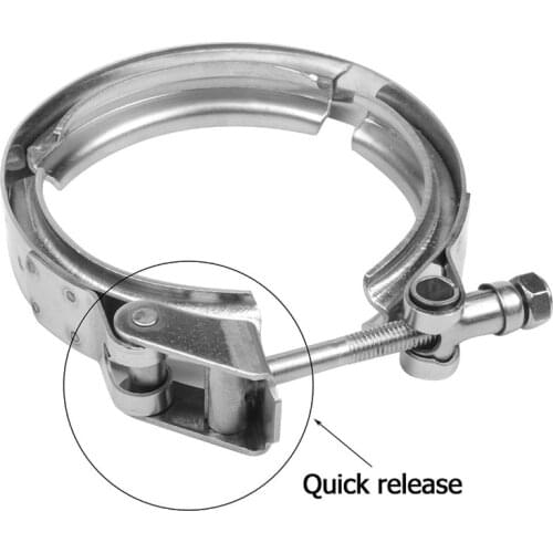 Universal Stainless Steel 3'' 3.25'' 3.5'' 4'' Exhaust Downpipe Quick V Band Clamp v-band Clamps V clamp clip 4.5 5 6 inch