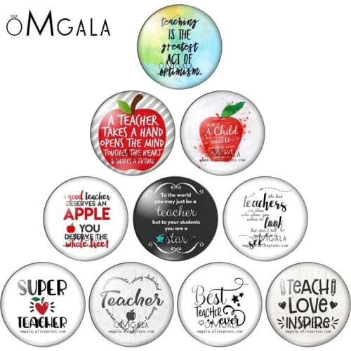 Love Teacher Inspirational Quotes Patterns 12mm/16mm/18mm/20mm/25mm Round photo glass cabochon demo flat back Making findings