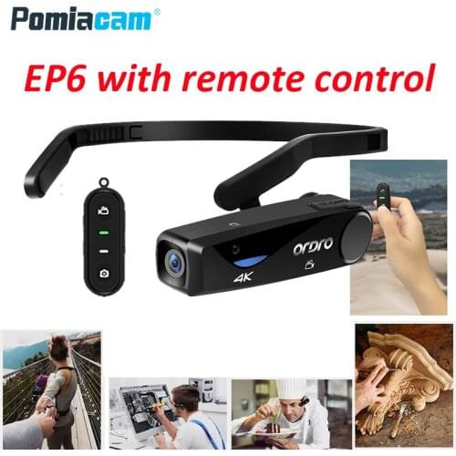 Ordro EP6 4K FPV Camcorder Camera Video Camcorder Full Hd 1080p WiFi Wearable YouTube Camera for Vlog