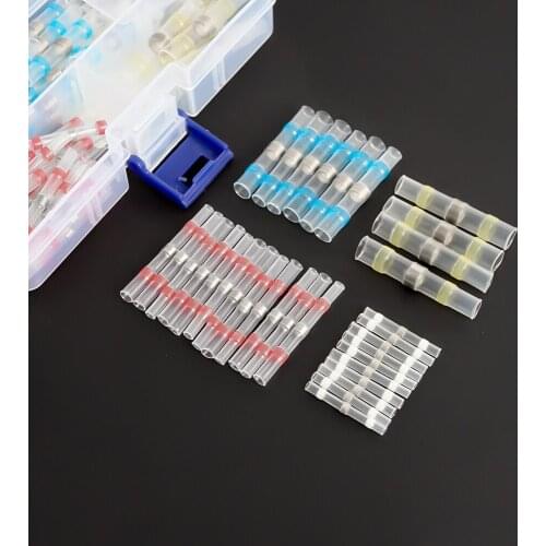 100PCS Waterproof Insulated Heat Shrink Wire Connectors Butt Connectors Solder Seal for Terminals Automotive