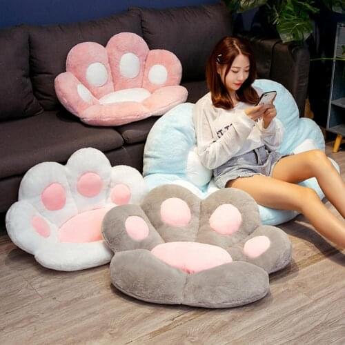 Hot Sale!!Chair Cushion Skin-friendly Wear Resistant PP Cotton Cat Paw Shaped Seat Cushion for Home