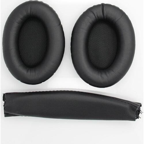 Replacement Ear Pads Earpad for Bose QC15 QC2 Headphones PU Leather Ear Pads Headband Cushion Cover set