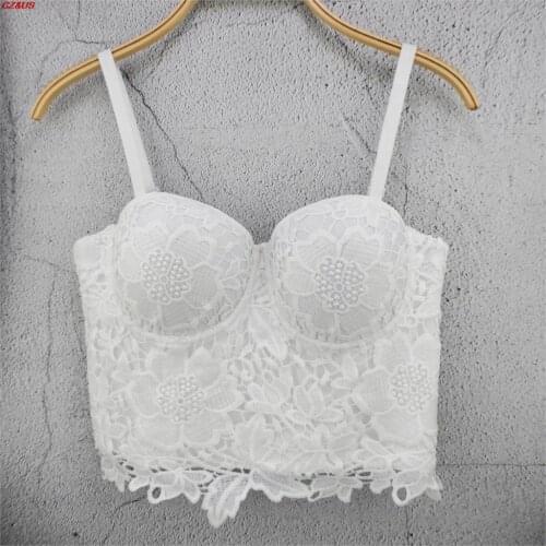 Sexy Brassiere 2021 Summer New Women Sexy Designer Lace Tops Camisole Tops Ladies Trendy Night Club Camis Crop Tops