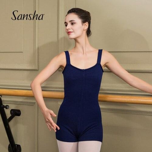 Sansha Knit Camisole Jumpsuit Ballet Dance Knitwear Adult Girls Dancewear Gymnastics Leotard 82AG0001