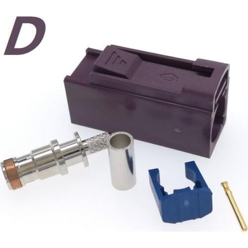 10pcs Fakra 4004 SMB D Female Jack Connector RG316 RG174 LMR100 For GPS Telematics Navigation