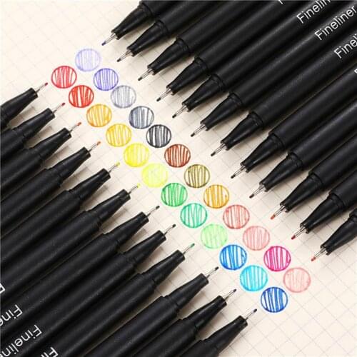 12/24/36/48/60PCS Colors Art Marker Watercolor Brush Pens for School Supplies Stationery Drawing Coloring Books Calligraphy