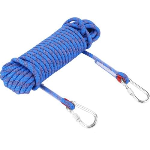 12mm Heavy Duty Paracord Panchute Corad Lanyard With Carabiner Climbing Rope (Blue20m)Surface Is Made Of Quality Polyester Fibre