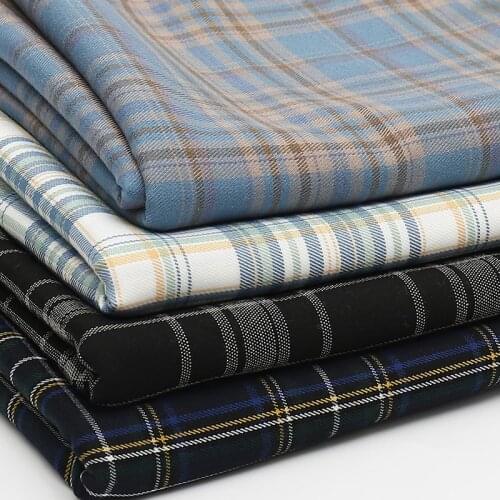 145cmx50cm polyester cotton twill check cloth yarn dyed Scottish Plaid fabric for clothes garment bags trousers Shirt and skirt