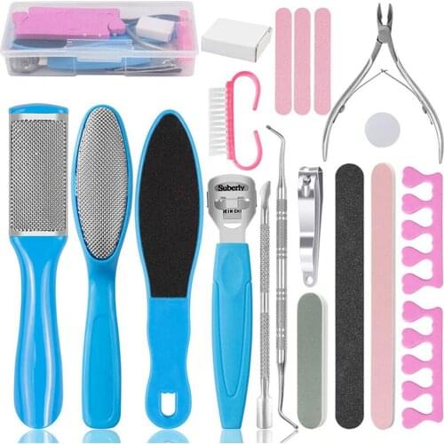 19/16/8Pcs/Set Manicure Foot Care File Set Dead Hard Skin Callus Remover Scraper Pedicure Rasp Tools Pedicure Feet Care Tool Kit