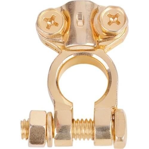 High Quality Universal Battery Terminal Brass Material 24K Gold Plated For Cars, Yachts, Trucks