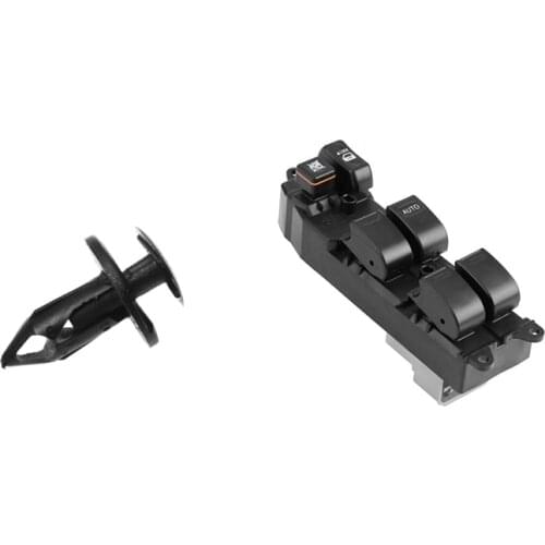 20 Pcs 8Mm Hole Plastic Push Screw Rivet Fairing Panel Fixings Clips & 1 Pcs Power Window Master Control Switch