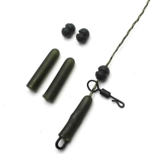 20PCS Carp Fishing Accessories Soft Buffer Helicopter Chod Bead Anti Tangle Sleeves Hair Rig For Carp Fishing Tackle Equipment