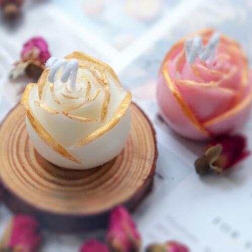3D Mini Rose Flower Silicone Candle Mold DIY Chocolate Cake Decoration Molds Handmade Crafts Soap Aromatherapy Mould
