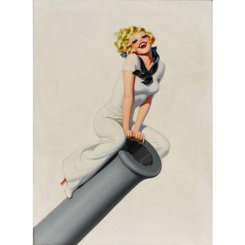 400X300MM Painted_Pinup_Art_Bolles_Enoch_FilmFunMagazine_1935-1LGEX jumbo fridge magnet SFM-0555