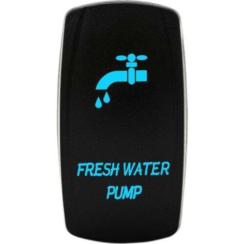 12-24V Car FRESH WATER PUMP 12V 20A Toggle Rocker Switch Blue LED Light 5Pin ON OFF