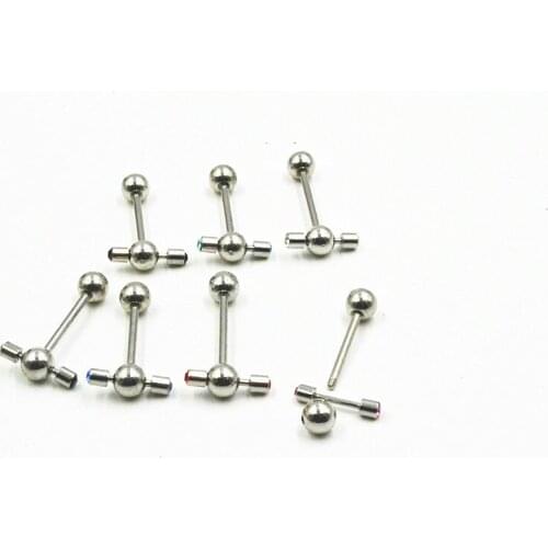 Free shippment LOT50pcs Body Piercing Body Jewelry -Crystal Gems Tongue Ring Bar barbells New