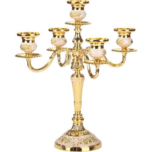 Large Vintage Nordic Candlestick Romantic Candle Holder Creative Luxury Decoracion Hogar Wedding Table Centerpieces QBA60ZT