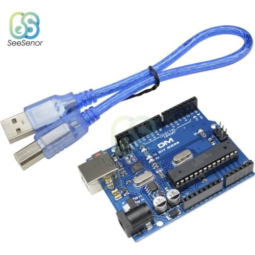 UNO R3 ATMEGA16U2+MEGA328P Chip For Arduino UNO R3 Development Board + USB Cable
