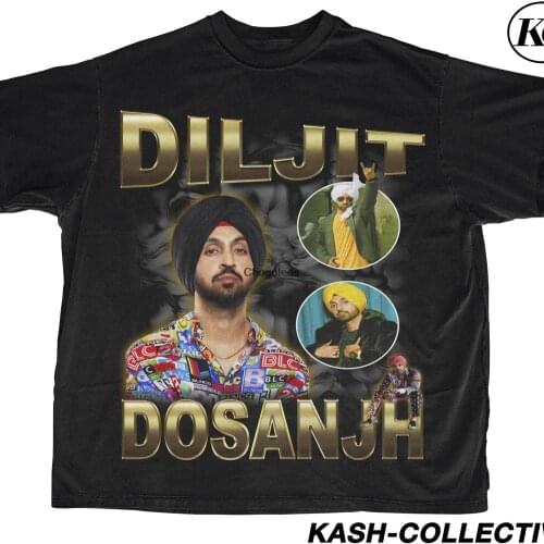DILJIT DOSANJH Vintage T shirt Punjabi Singer Punjabi Movies Desi Apparel Indian Shirt(1)
