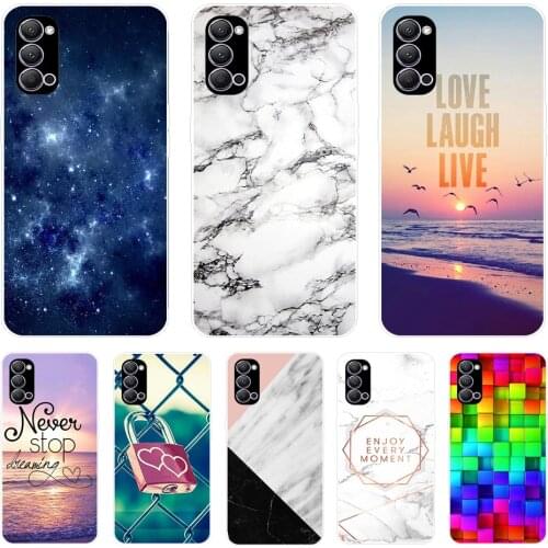 For Soft TPU Silicone Paint Back Cover For OPPO Reno4 Pro Reno 4 4G Phone Case oppo reno 2 z a5 2020 Coque Bumper Shell Fundas