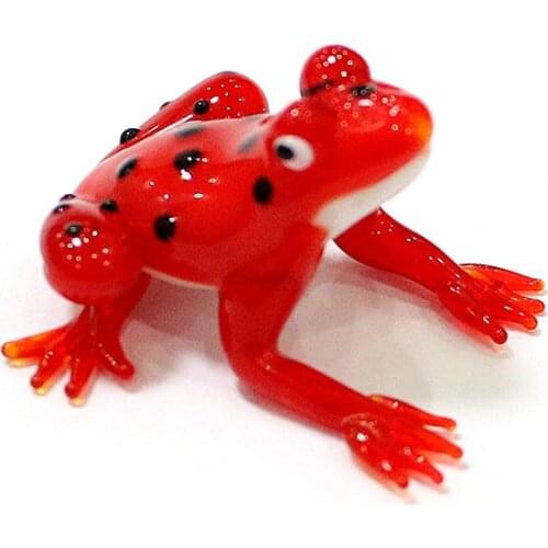 Different Styles Easter Animal Figurine Mini Cute Murano Glass Frog Ornaments Collection Holiday Party Gifts For Kids Home Decor