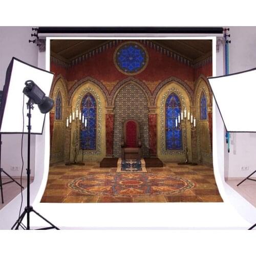 Vintage Medieval Palace Backdrop Old Royal Throne Chamber In Castle Photography Background History Class School Events
