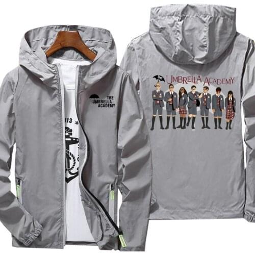Hoodie fashion The Umbrella Academy Jacket Sport Outwear sportswear Streetwear print leisure Zipper Wind collar Color street