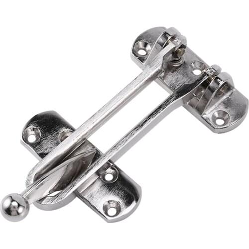 Metal Security Household Buckle Lock, Durable Chain Lock Guard, Anti-Theft Door, Fixed Security Tool Lock, Silver CNIM Hot