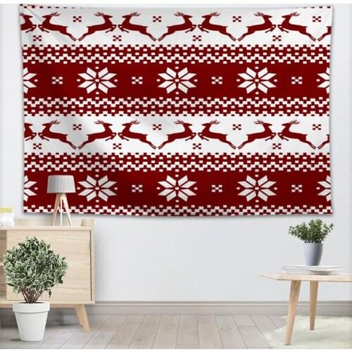 Merry Christmas Deer Tapestry Santa Claus Tree Home Gift Tapestries Beach Towel Mat Blanket Table Cloth New Year Wall Tapestry