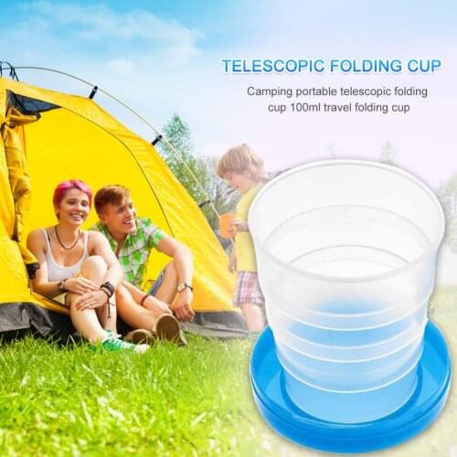 Portable Folding Water Cup Retractable Folding Mug with Lid Outdoor Telescopic Collapsible Water Cup Kitchen Drinkware