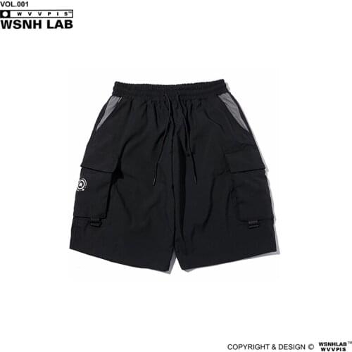 WSNHLAB Detachable pockets shorts drawstring techwear aesthetic streetwear