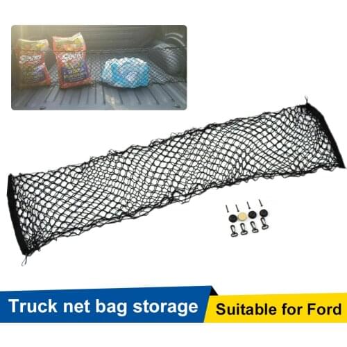 Truck Bed Envelope Style Trunk Mesh Cargo Net Luggage Mesh Trunk Organizer Net for Ford F-150 F150 2015-2021