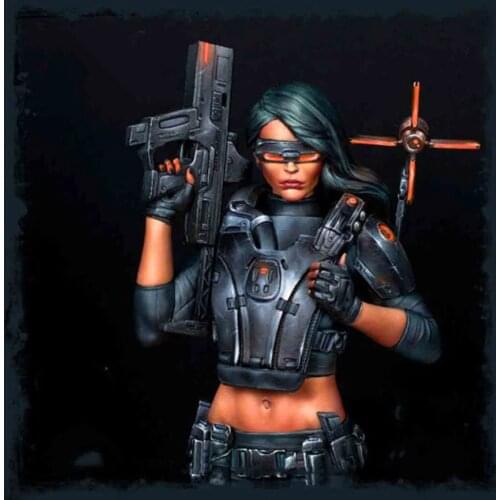 Unassambled 1/10 modern woman bust Resin figure miniature model kits Unpainted