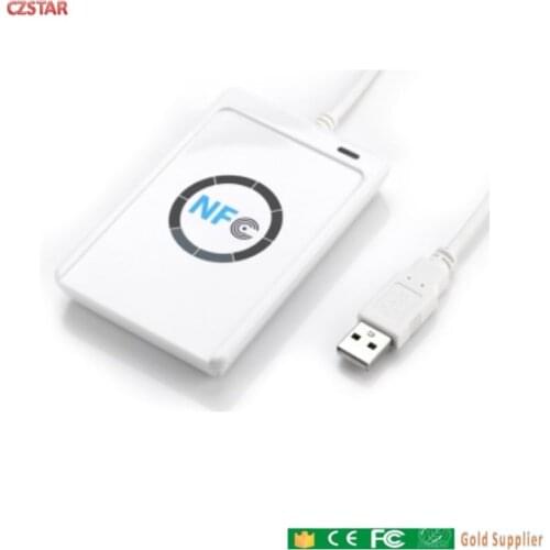 USB ACR122U-A9 NFC Reader Writer duplicator RFID Smart Card + 5pcs UID changeable Cards keyfob +1 SDK CD