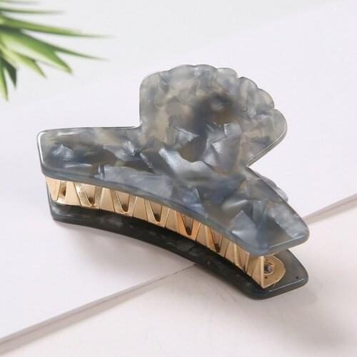 18 colors Japanese Style Acrylic Acetic Acid Hair Claws Hairpin Crab Heart Triangle Geometric Hair Making Tool Accessories ER498