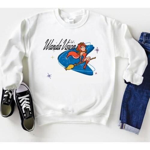 WandaVision Sweatshrit Women Scarlet Witch Sweatshirts Wanda Vision Couple TV Show Hoodies Agatha All Along Harajuku Hoodies