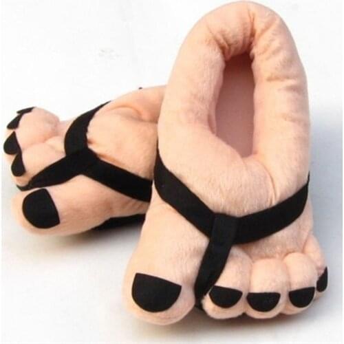 Winter Warm Home Women Slippers Funny Cartoon Big Toes Indoor Ladies Slipper EVA Anti-slip Bottom Soft Memory Foam Couples Shoes