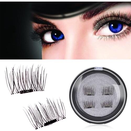1 Pair 3 Magnet 3D Magnetic Eyelashes Magnet Magnetic Lashes Magnetic False Eyelashes Soft Natural Magnetic Eye Lashes Makeup