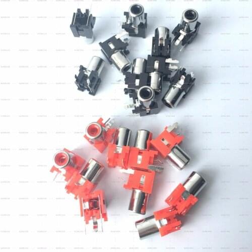 1500pcs red and 1500pcs black RCA Socket AV Pin Jack 3PINS with Switch PCB Mounting 3PINS FOR Amplifier CCTV