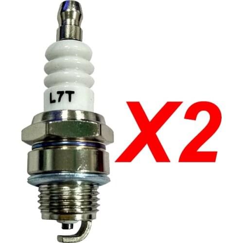 2pcs/lot High Quality Spark Plug L7T FOR 2 STROKE ATV MINI SUPER POCKET BIKE Trimmer Mower 47CC 49CC 50CC