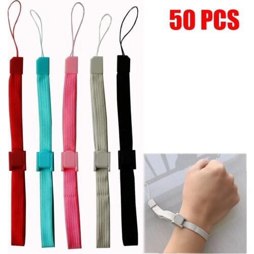 50PCS Hand Wrist Strap for Wii Remote Controller Remote Strap for 3DS 2DS PSP Lanyard Hand Wrist for Phone Mp3 Mp4 Colth Wrist