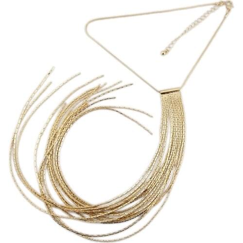 Top Quality Tassel Long Multilayer Sweater Chain Women Fine Chain Necklace Statement Fashion Necklaces Party Jewelry