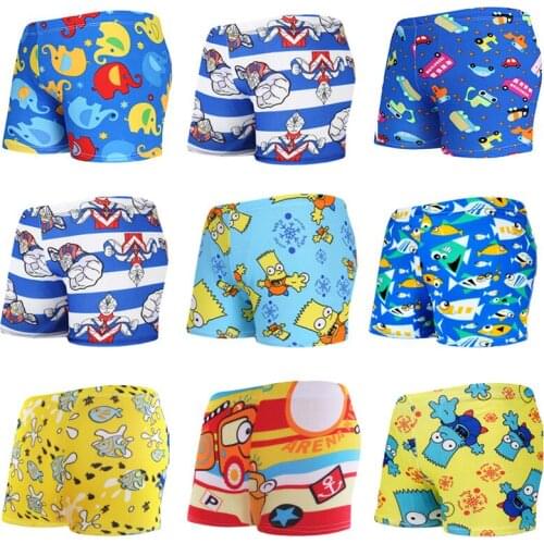 Childrens Baby Comfortable Swimwear Baby Boys Boxer Swimwear Swimming Suit Cute Cartoon Swimwear 2021