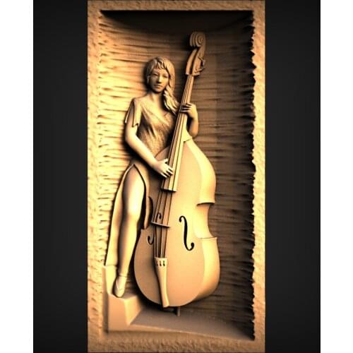 STL Model Guitar for CNC Router 3D Printer Artcam Aspire Bas Relief